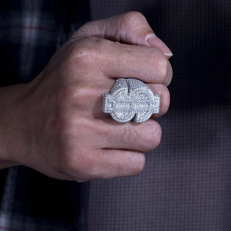 .925 SILVER 'CAPITAL DOLLAR' SIGNET RING