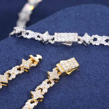 8mm Infinity Symbol Star Cuban Link Chain