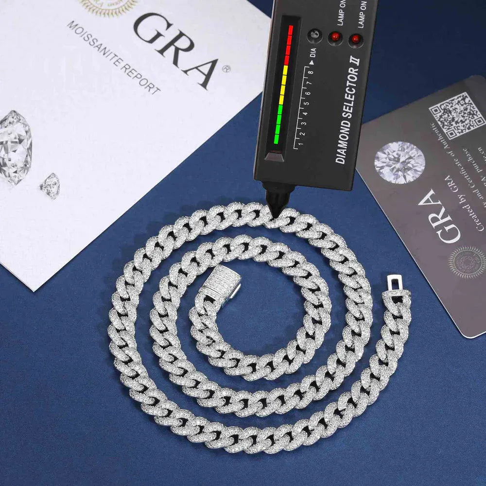 8mm 2 Rows Bubble Cuban Link Chain