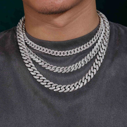 8mm 2 Rows Bubble Cuban Link Chain
