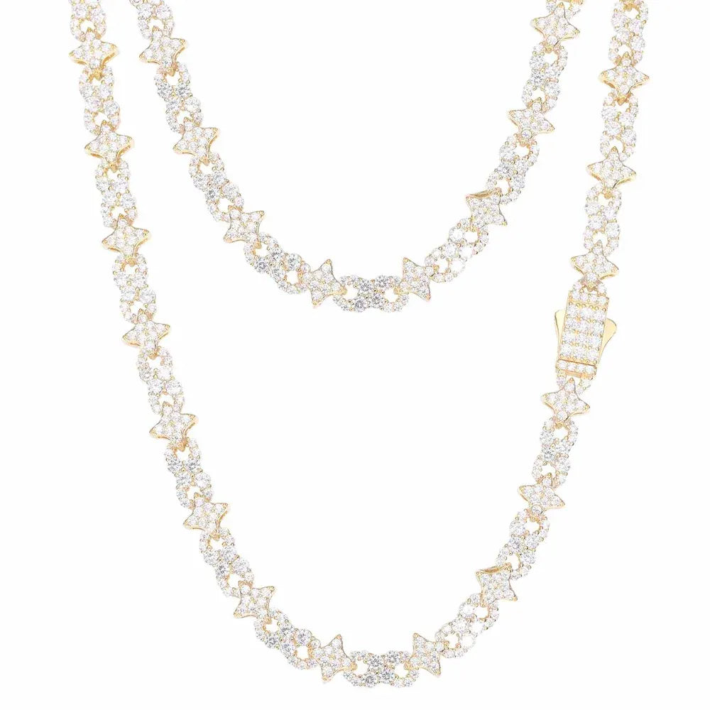 8mm Infinity Symbol Star Cuban Link Chain