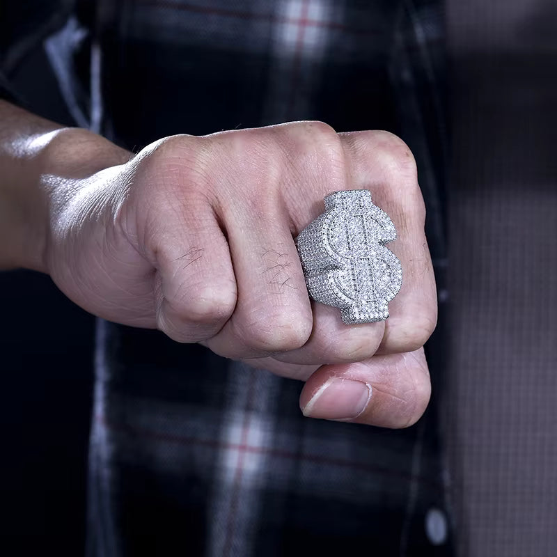 .925 SILVER 'CAPITAL DOLLAR' SIGNET RING
