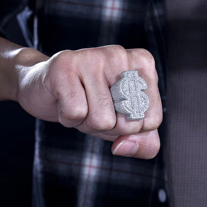 .925 SILVER 'CAPITAL DOLLAR' SIGNET RING