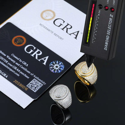 .925 SILVER 'ECLIPSE OVAL' SIGNET RING