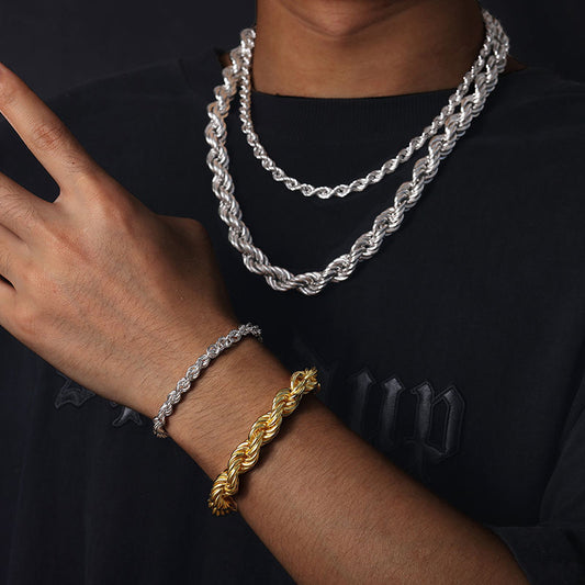 6mm VULt Classic Rope Chain with Moissanite Lock