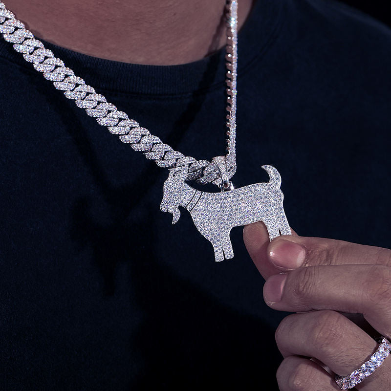 .925 SILVER 'G.O.A.T.' PENDANT 50.9MM