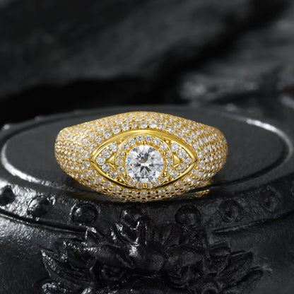 .925 SILVER 'OVERSEER' MOISSANITE SIGNET RING