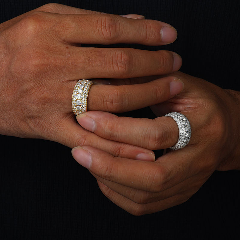 .925 SILVER 'DOMINION' PAVE BAND ENGAGEMENT RING