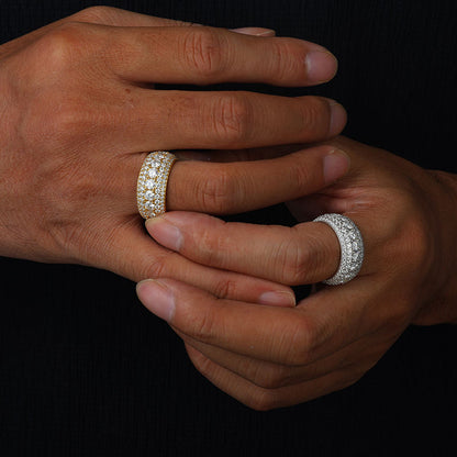 .925 SILVER 'DOMINION' PAVE BAND ENGAGEMENT RING