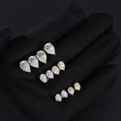 .925 SILVER 'ASCENT' PEAR CUT STUD 1CT-4CT