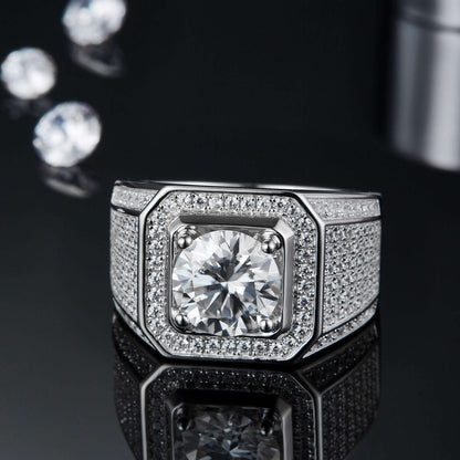 .925 SILVER 1-3CT 'DIRECTOR' SIGNET RING