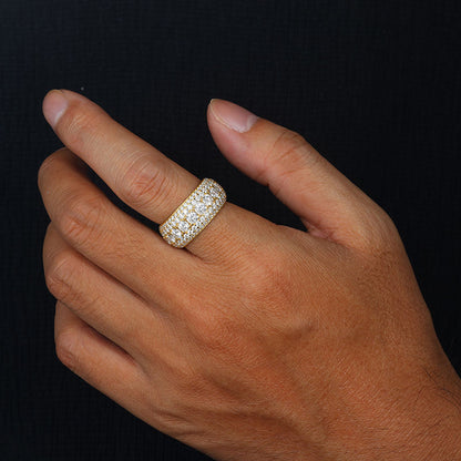 .925 SILVER 'DOMINION' PAVE BAND ENGAGEMENT RING