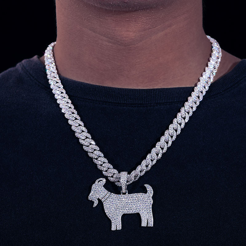 .925 SILVER 'G.O.A.T.' PENDANT 50.9MM