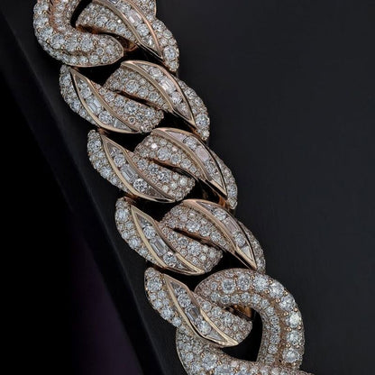 .925 SILVER MIAMI CUBAN INFINITY LINK AND ROUND CUT MOISSANITE CHAIN 22MM VTNL0008