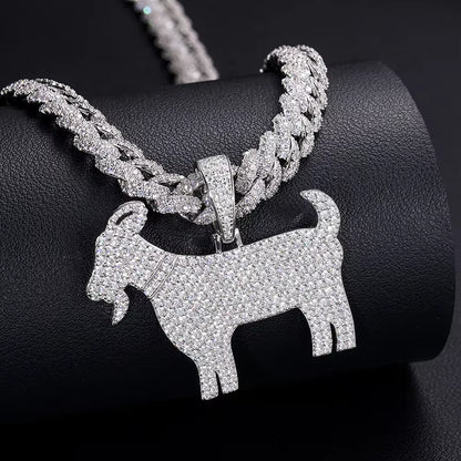 .925 SILVER 'G.O.A.T.' PENDANT 50.9MM