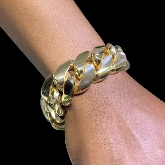 .999 PURE SILVER CUBAN LINK BRACELET 18MM VTBL5003