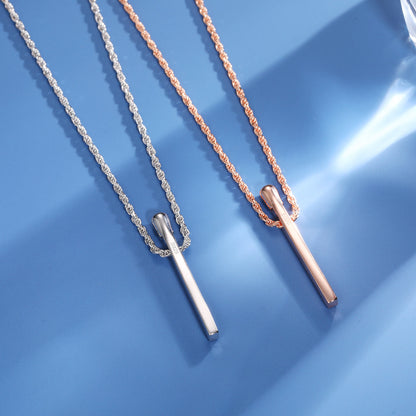 .925 SILVER 'ETERNAL SPARK' MATCH STICK PENDANT 38.5MM