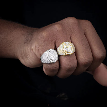 .925 SILVER 'ECLIPSE OVAL' SIGNET RING