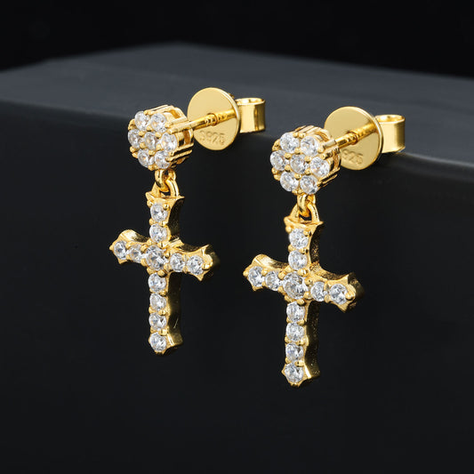 19mm 'Crucifix' Drop Studs