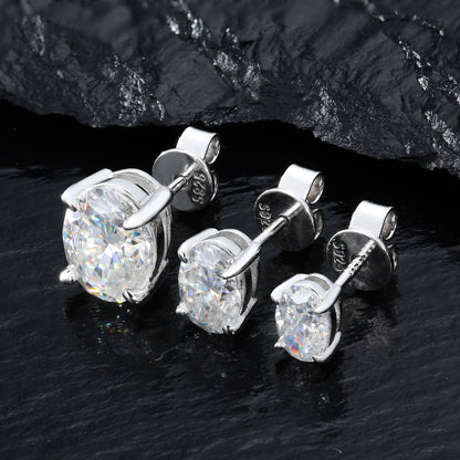 .925 SILVER 'MERIDIAN' OVAL CUT STUDS 1CT-4CT