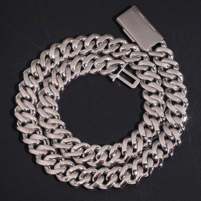 .925 SILVER MIAMI CUBAN ICED OUT MOISSANITE CHAIN 15MM VTNL0002