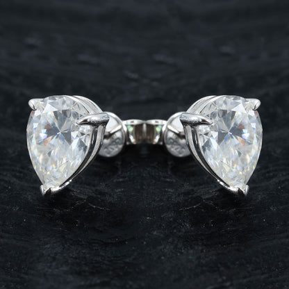 .925 SILVER 'ASCENT' PEAR CUT STUD 1CT-4CT