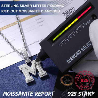 .925 SILVER 'VANGAURD ALPHA' INITIALS LETTER PENDANT 22.5MM