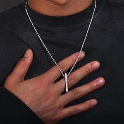 .925 SILVER 'ETERNAL SPARK' MATCH STICK PENDANT 38.5MM