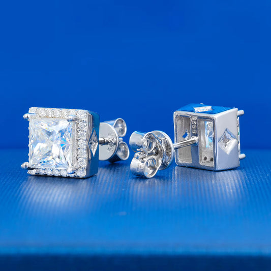 4.5mm-6mm 'Cubic' Square Halo Studs