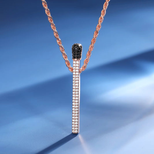 38.5mm 'Eternal Spark' Matchstick Pendant