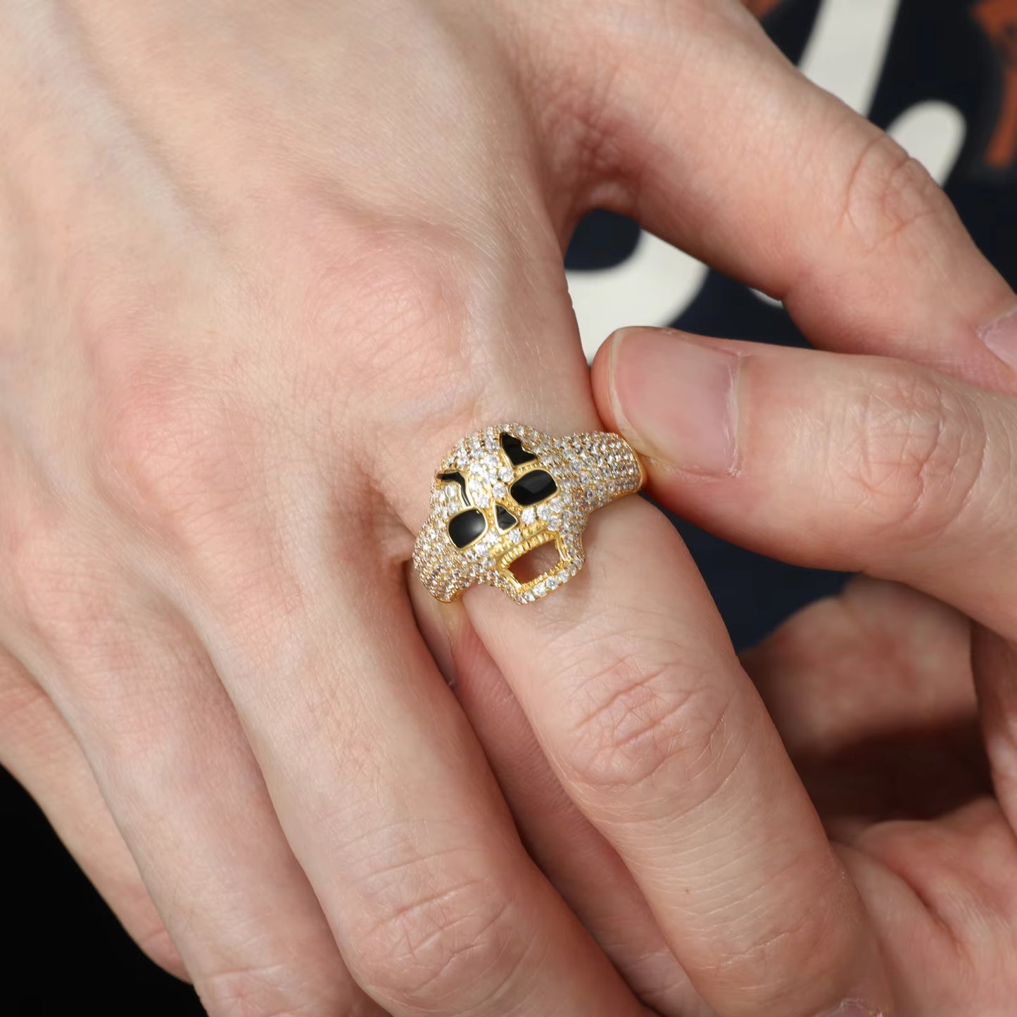 .925 SILVER 'PHANTOM' MOISSANITE SKULL RING