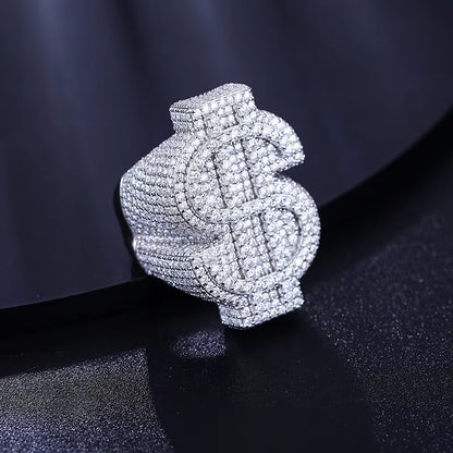 .925 SILVER 'CAPITAL DOLLAR' SIGNET RING