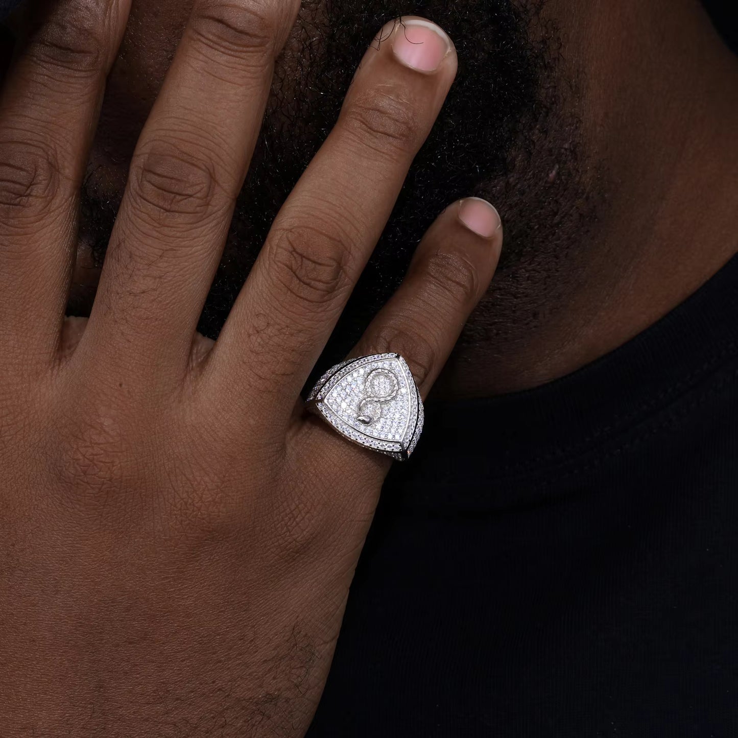 .925 SILVER 'INFINITY SNAKE SHIELD' SIGNET RING