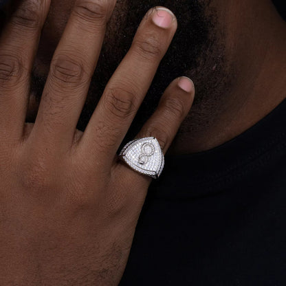 .925 SILVER 'INFINITY SNAKE SHIELD' SIGNET RING