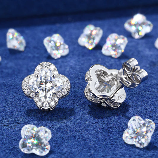 4mm-6mm 'Fortuna' Clover Studs