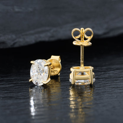 .925 SILVER 'MERIDIAN' OVAL CUT STUDS 1CT-4CT