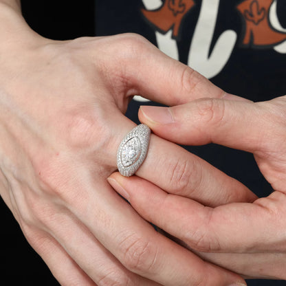 .925 SILVER 'OVERSEER' MOISSANITE SIGNET RING