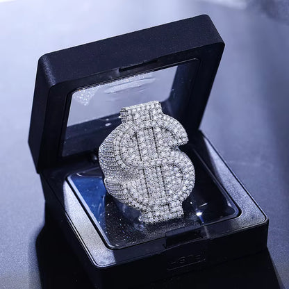 .925 SILVER 'CAPITAL DOLLAR' SIGNET RING