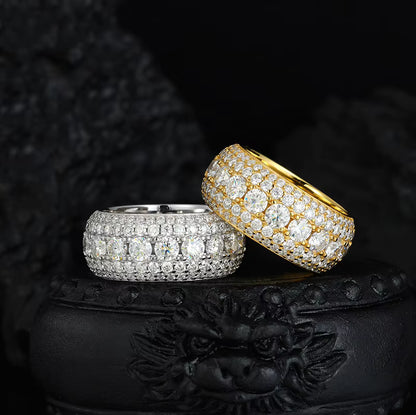 .925 SILVER 'DOMINION' PAVE BAND ENGAGEMENT RING
