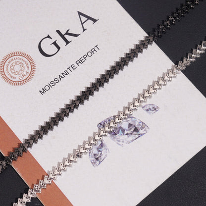 .925 SILVER MULTI-ROW ZIG-ZAG TENNIS MOISSANITE WOMEN'S NECKLACE VTNL3004