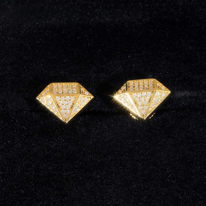 .925 SILVER DIAMOND SHAPED MOISSANITE STUD EARRING VTER1008