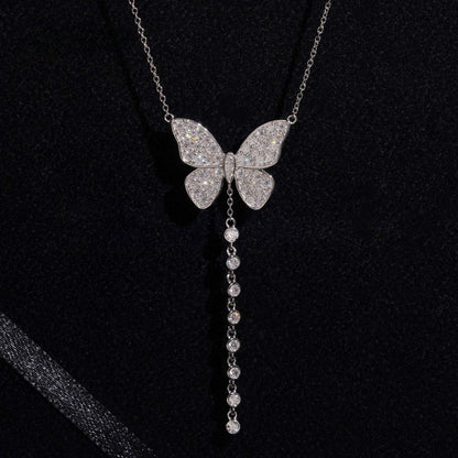 .925 SILVER BUTTERFLY MOISSANITE PENDANT VTNL3002