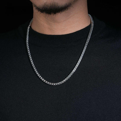.925 SILVER FRANCO CHAIN WITH MOISSANITE CLASP 4MM VTNL2003
