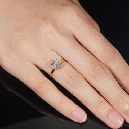 14K GOLD 2CT CUSHION CUT MOISSANITE ENGAGEMENT RING VTRG1024