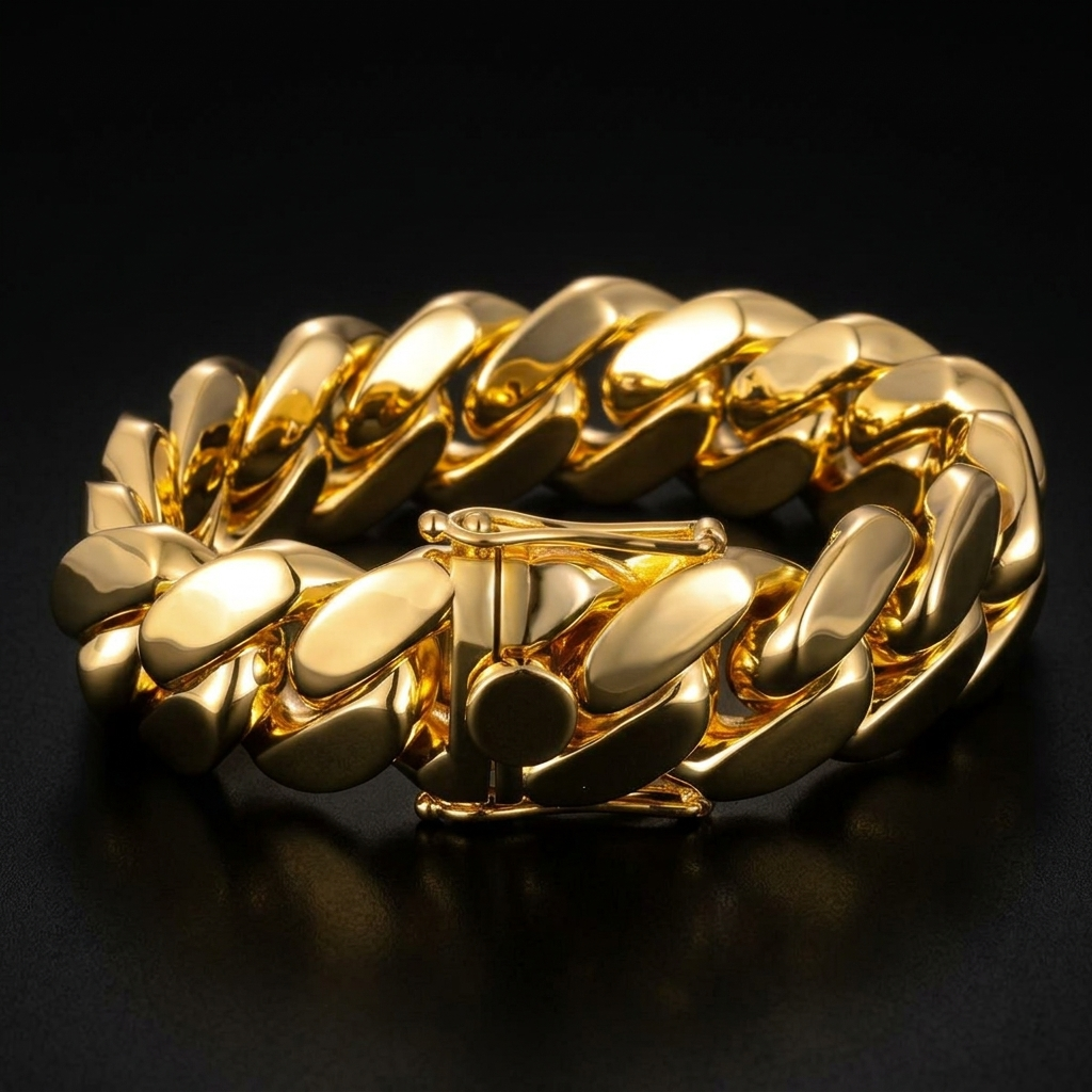 .999 PURE SILVER CUBAN LINK BRACELET 18MM VTBL5003