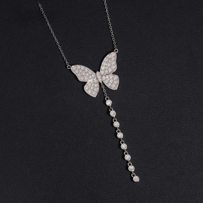 .925 SILVER BUTTERFLY MOISSANITE PENDANT VTNL3002