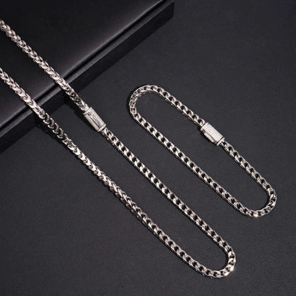 .925 SILVER FRANCO CHAIN WITH MOISSANITE CLASP 4MM VTNL2003