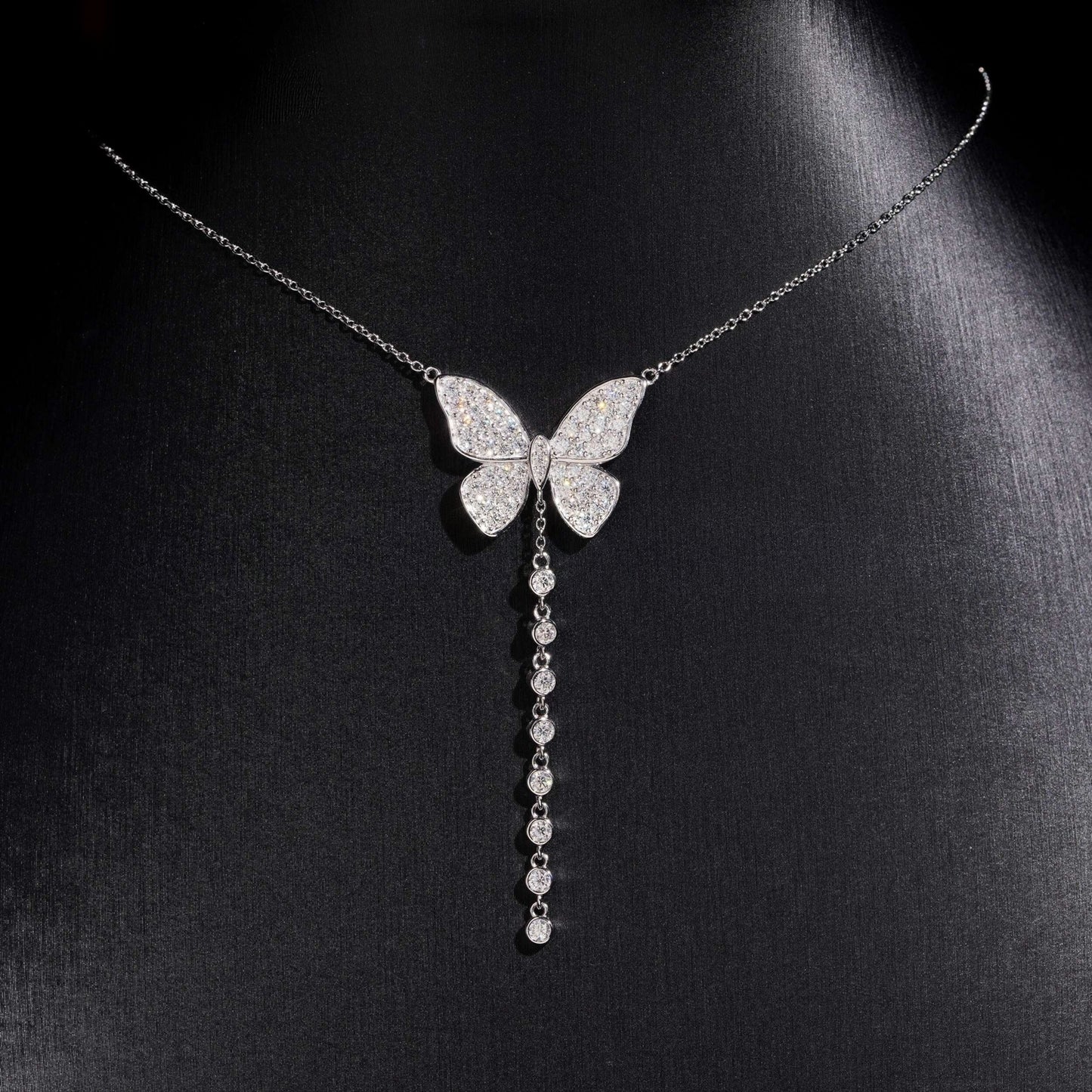 .925 SILVER BUTTERFLY MOISSANITE PENDANT VTNL3002