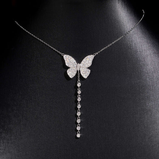 .925 SILVER BUTTERFLY MOISSANITE PENDANT VTNL3002