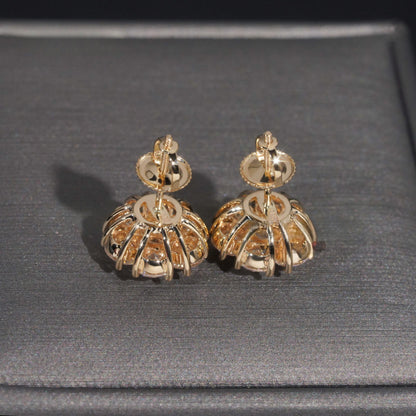 10K GOLD FLORAL BLOOM MOISSANITE STUD EARRING VTER1013